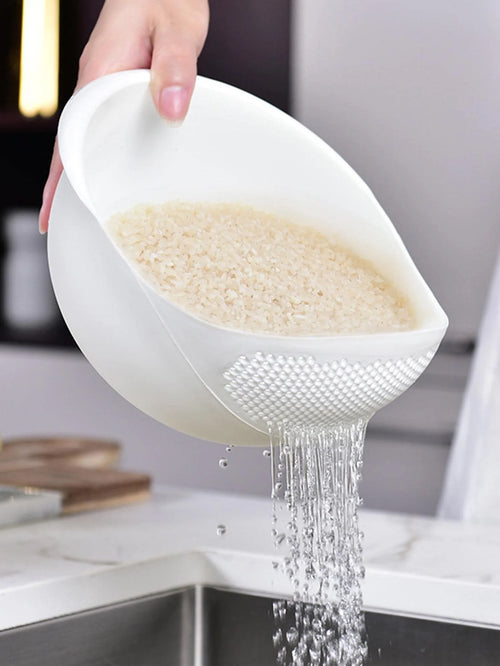 1/3Pcs- Colander Rice Bowl Drain Basket Fruit Bowl Washing Drain Basket with Handle Washing Basket Home Kitchen Organizer