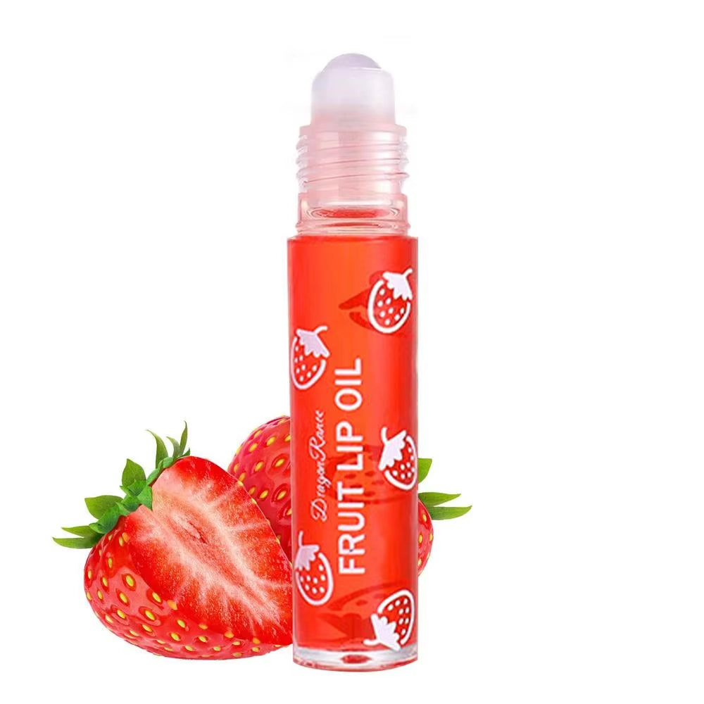 1Pcs Fruit Lip Gloss Transparent Lip Oil Moisturizing Reducing Lip Lines Nourishes Lips Long-Lasting Liquid Lip Cosmetics